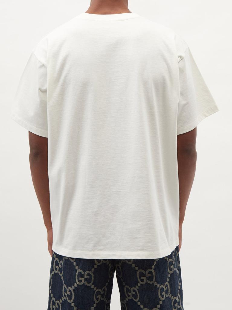 Firenze logo-print cotton T-shirt商品第5张图片规格展示