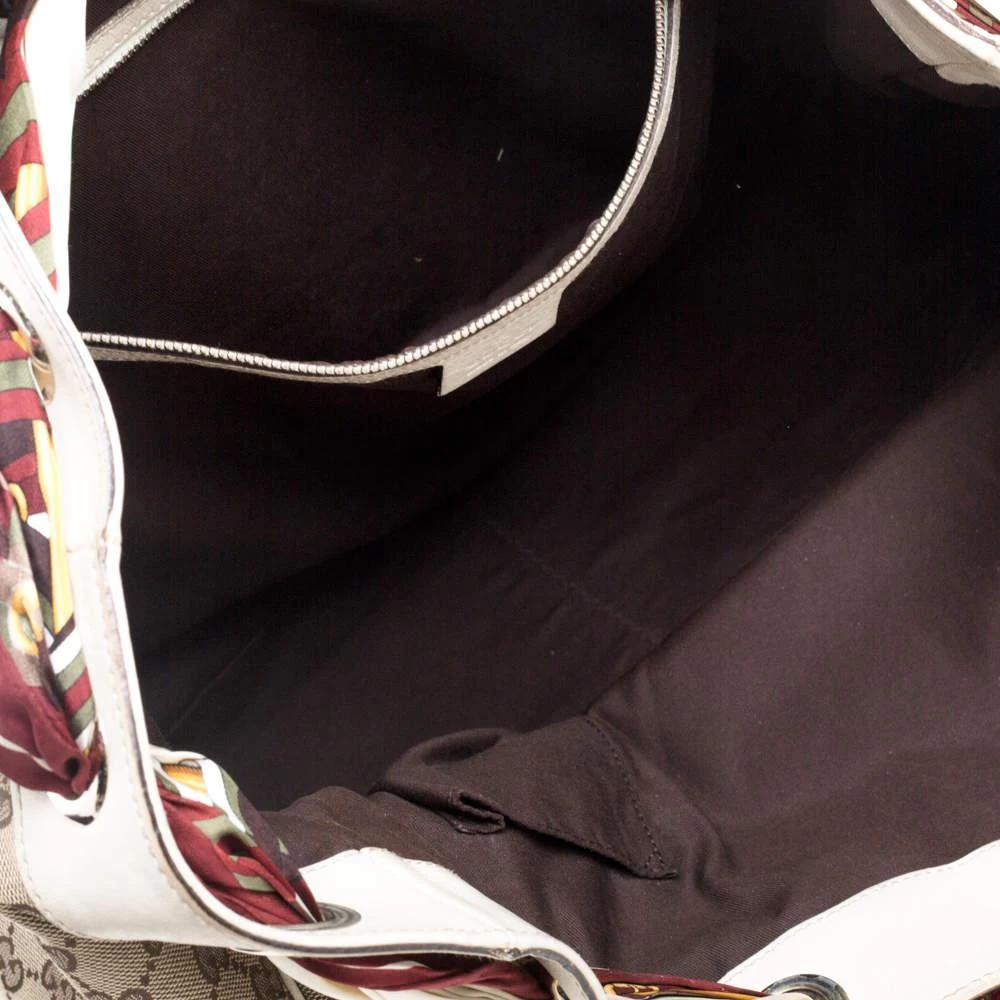 Gucci Beige/Off White GG Canvas and Leather Large Positano Scarf Tote 商品