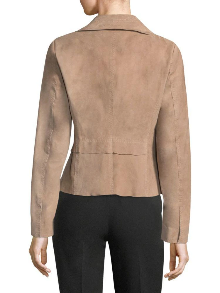 商品Tahari|Sally Notched-Lapel Leather Blazer,价格¥3182,第2张图片详细描述