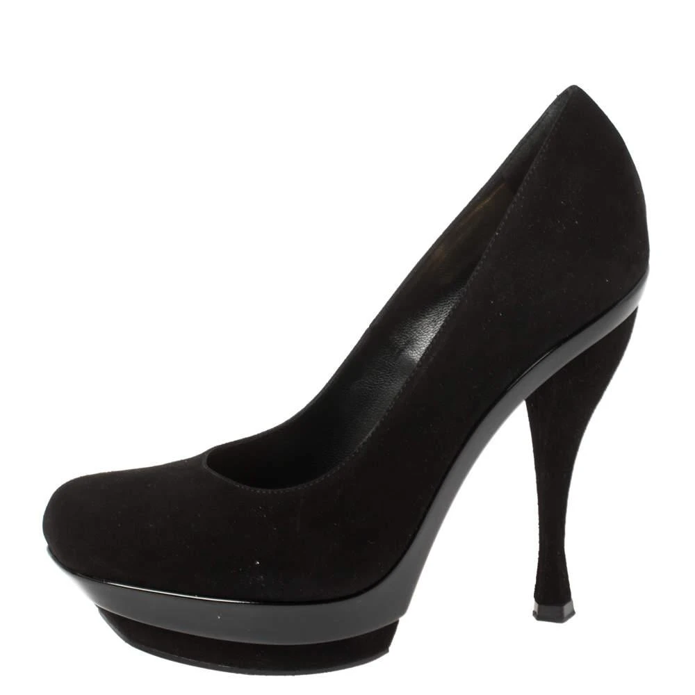 商品[二手商品] Yves Saint Laurent|Saint Laurent Paris Black Suede Arya Platform Pumps Size 36,价格¥1330,第2张图片详细描述