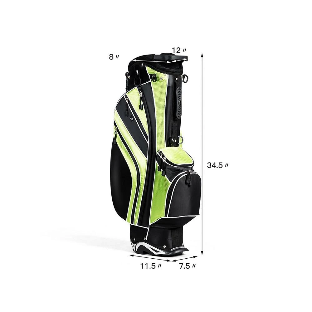 商品Costway|Golf Stand Cart Bag Club w/6 Way Divider Carry Organizer,价格¥650,第3张图片详细描述