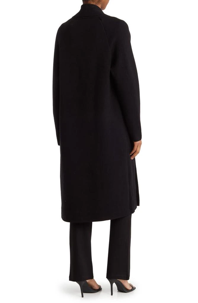 商品Tahari|Faux Leather Open Front Duster Cardigan,价格¥301,第2张图片详细描述