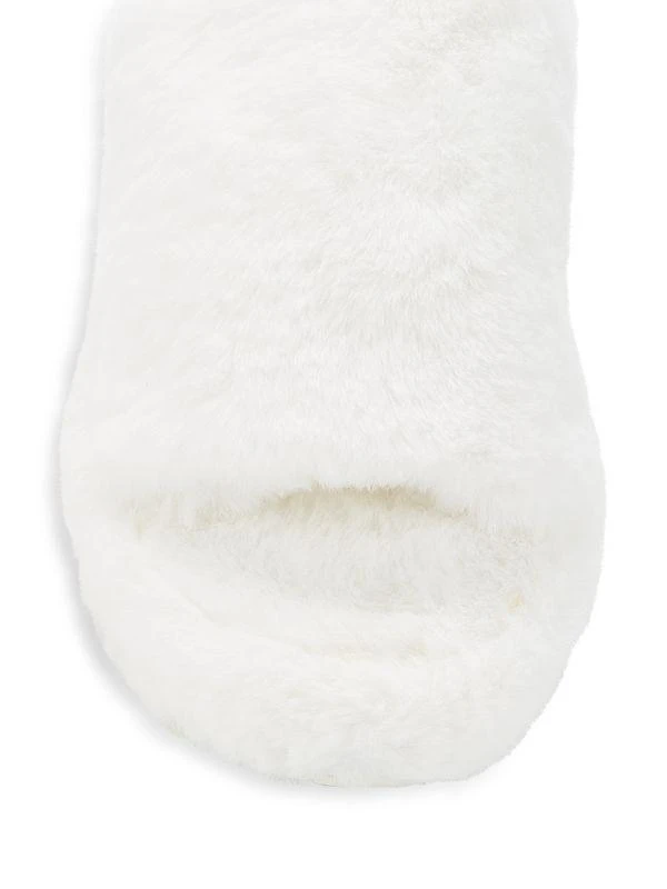 商品DKNY|Zeynep Faux Fur Slingback Flat Slippers,价格¥113,第5张图片详细描述