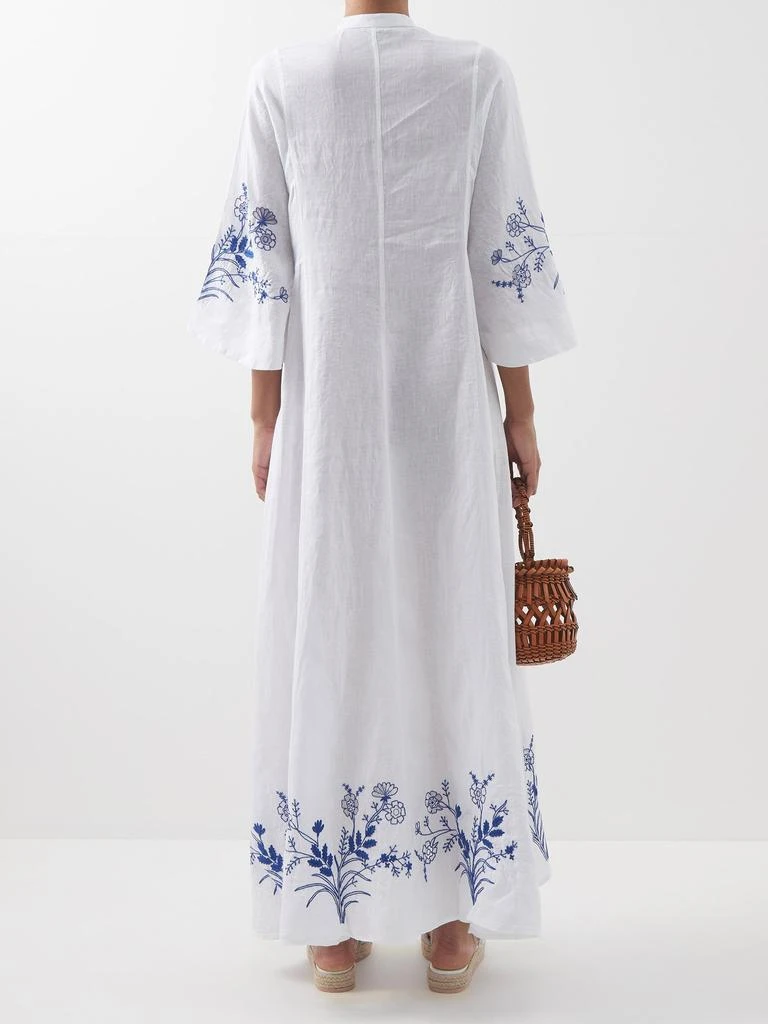 商品Thierry Colson|Rachel embroidered linen kaftan,价格¥1404,第5张图片详细描述