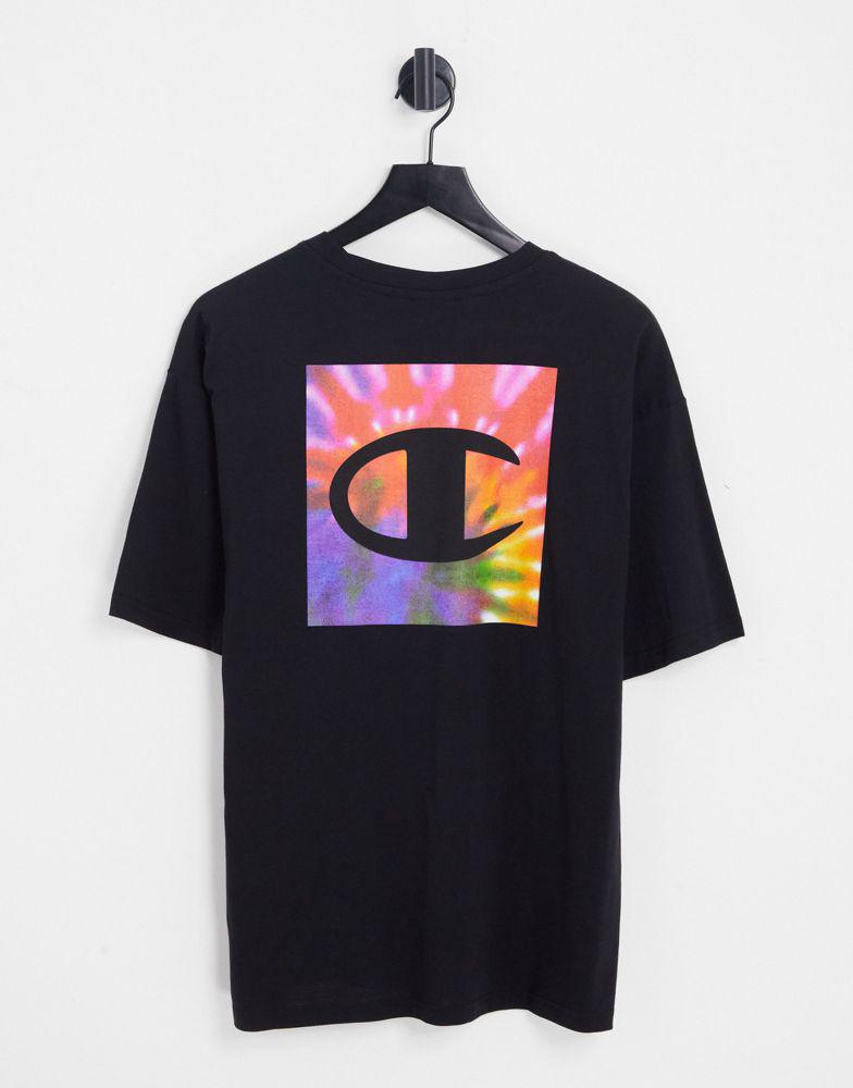 champion t-shirt with back print in black商品第1张图片规格展示