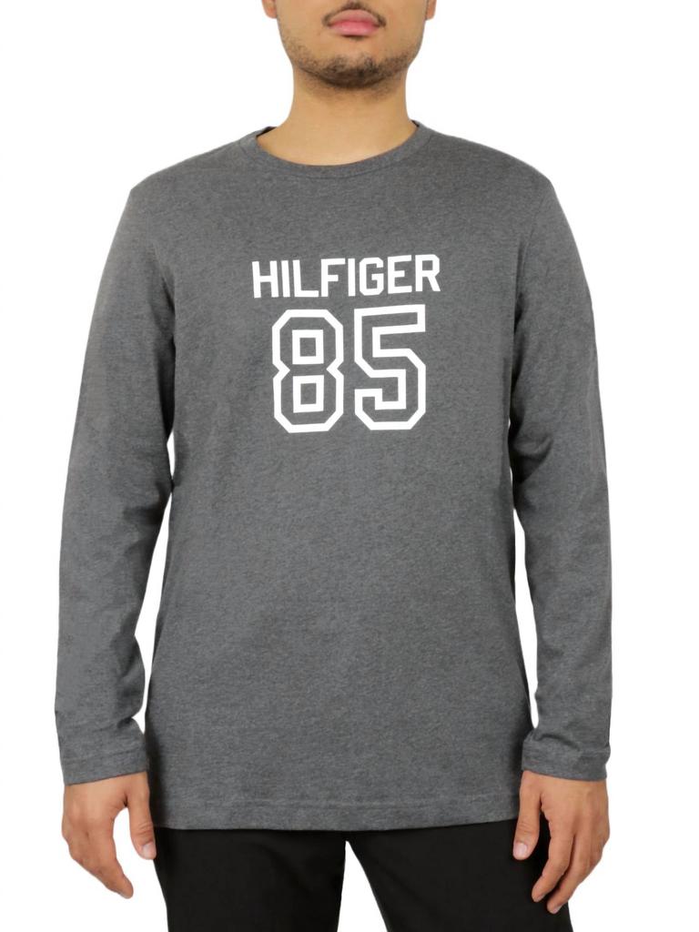 Langärmliges Shirt mit Rundhalsausschnitt in Dunkelblau image 2