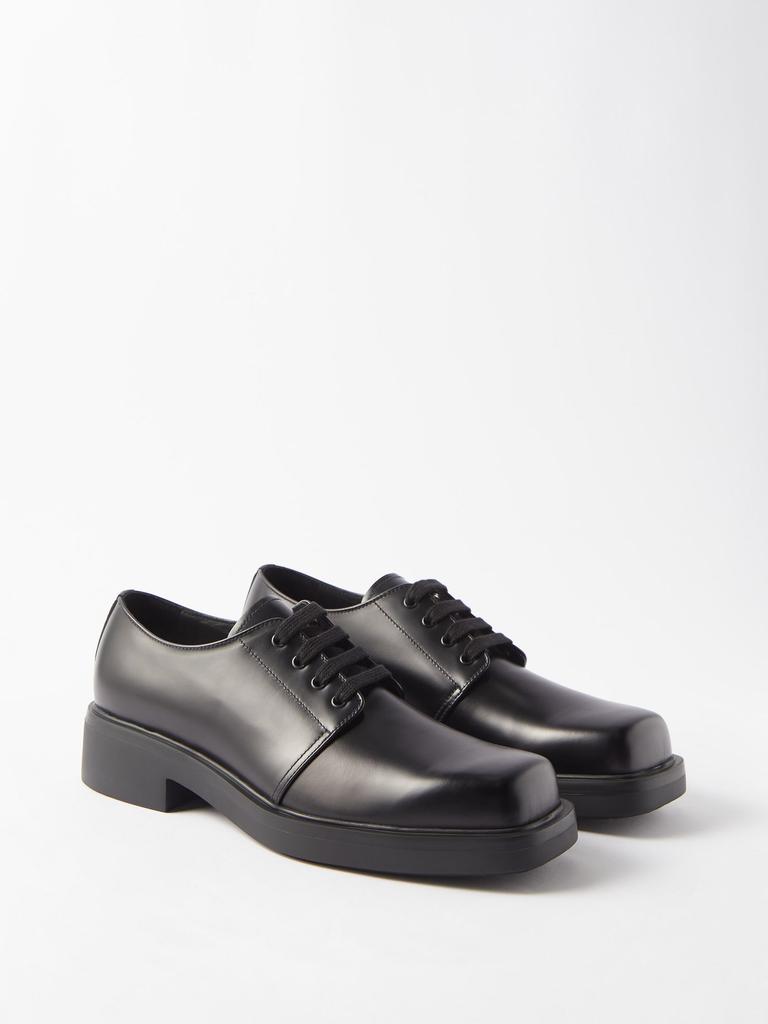 Square-toe leather Derby shoes商品第6张图片规格展示