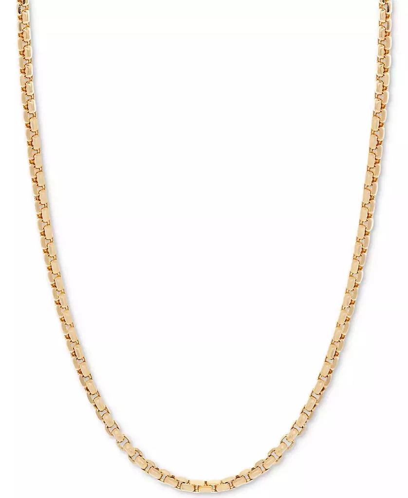 商品Italian Gold|18" Round Box Link Chain Necklace (1-1/2 mm) in 14k Gold,价格¥10799,第1张图片