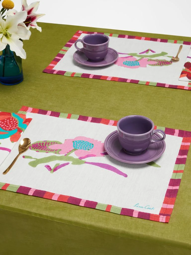 商品LISA CORTI|Set Of 2 Japanese Red White Placemats,价格¥555,第2张图片详细描述