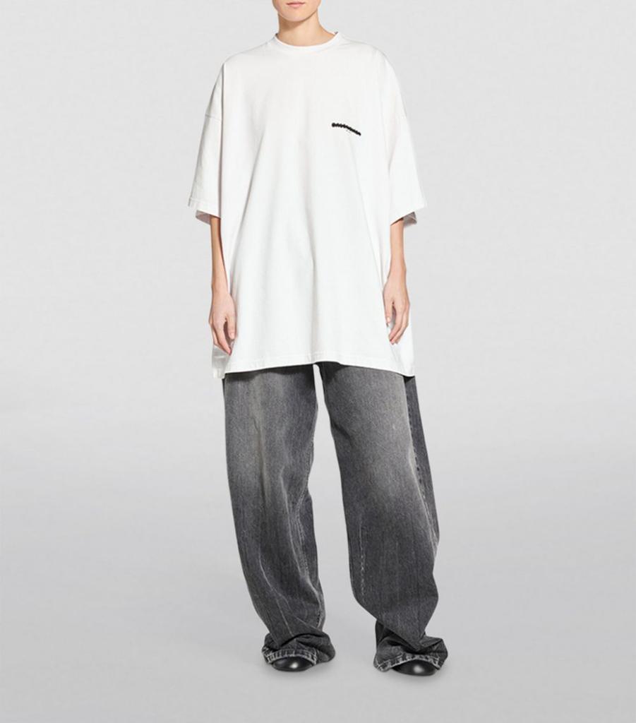 商品Balenciaga|Cotton Logo Oversized T-Shirt,价格¥4726,第4张图片详细描述