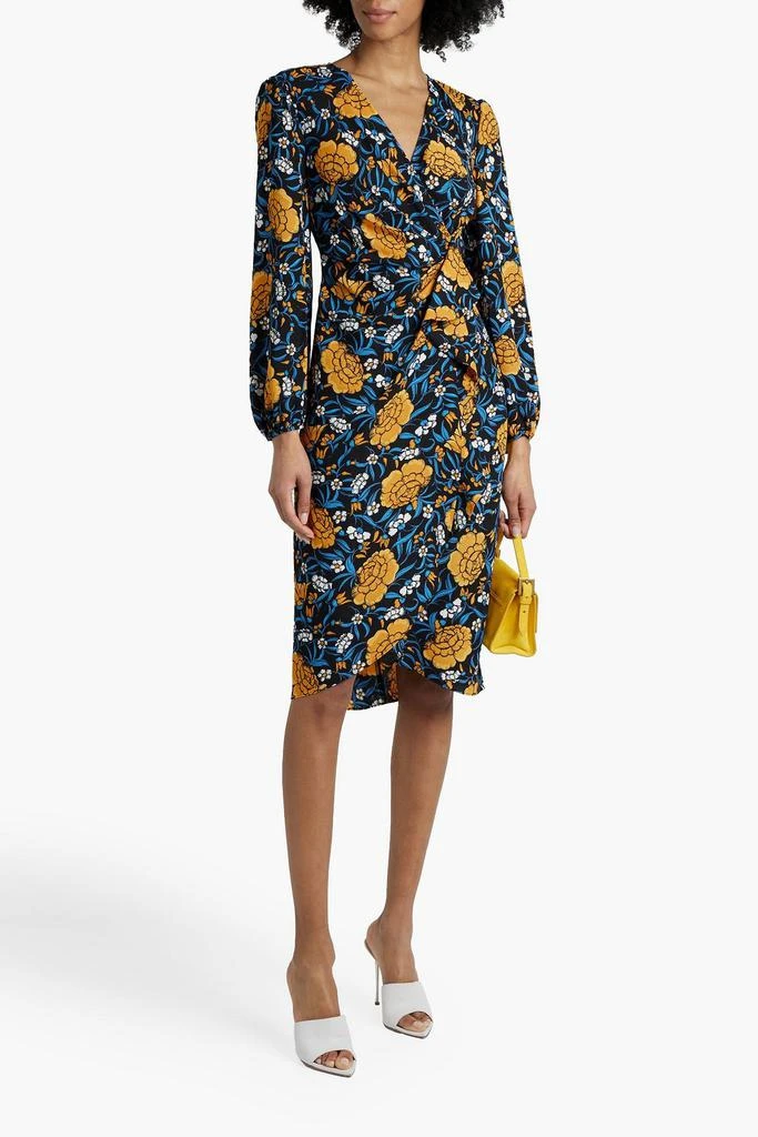 商品Diane von Furstenberg|Thanatos wrap-effect floral-print crepe midi dress,价格¥1643,第2张图片详细描述