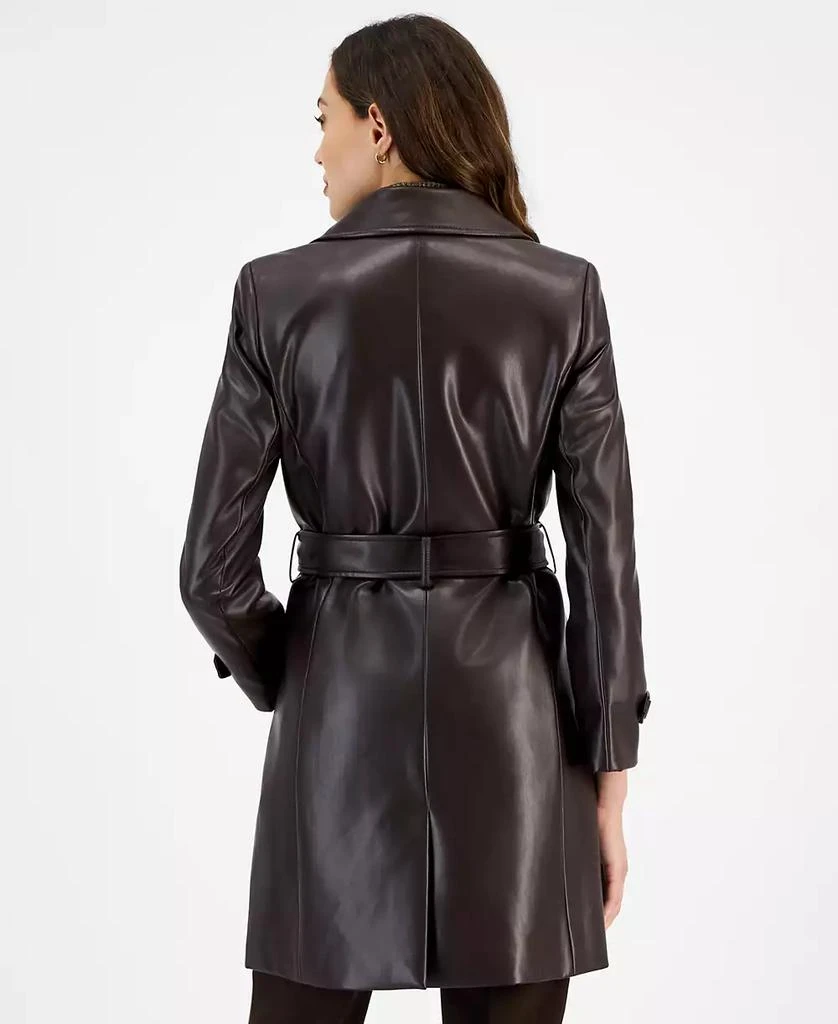 商品Tahari|Women's Faux-Leather Trench Coat,价格¥469,第2张图片详细描述