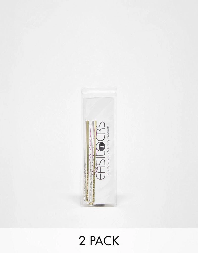 商品Easilocks|Easilocks Metallic Hair Pins 2 Pack - Gold & Silver,价格¥60,第1张图片