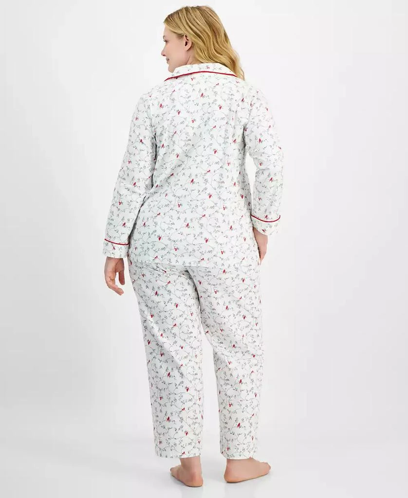 商品Charter Club|Plus Size Cotton Flannel Printed Pajama Set, Created for Macy's,价格¥247,第2张图片详细描述