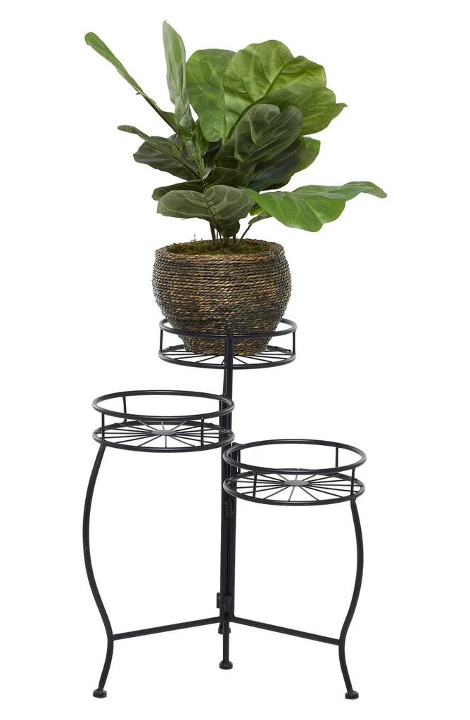 Black Metal Indoor Outdoor 3-Tier Starburst Plant Stand 商品