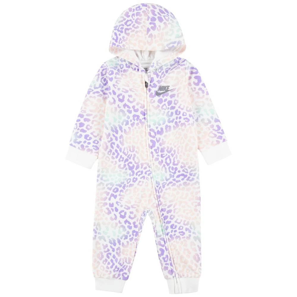 商品NIKE|Baby Girls Leopard Hooded Coverall,价格¥53,第1张图片