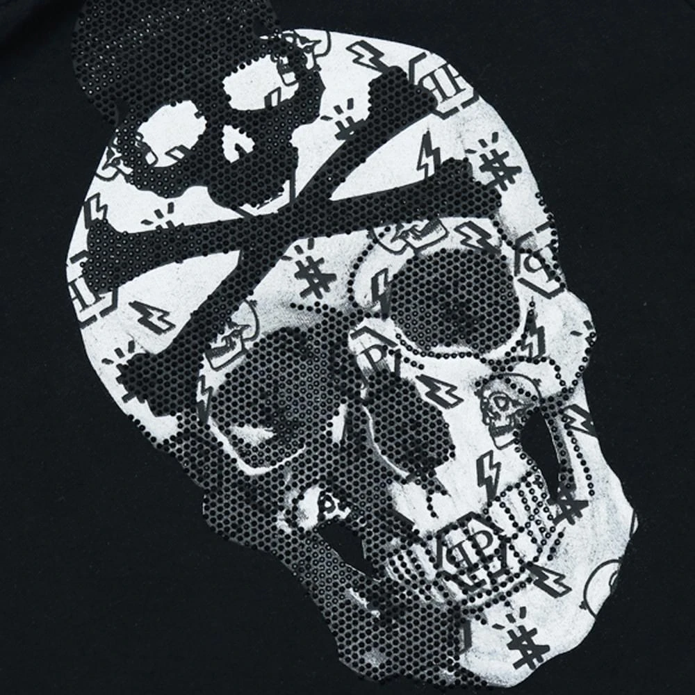 Black & White Skull Zip Up Hoodie 商品