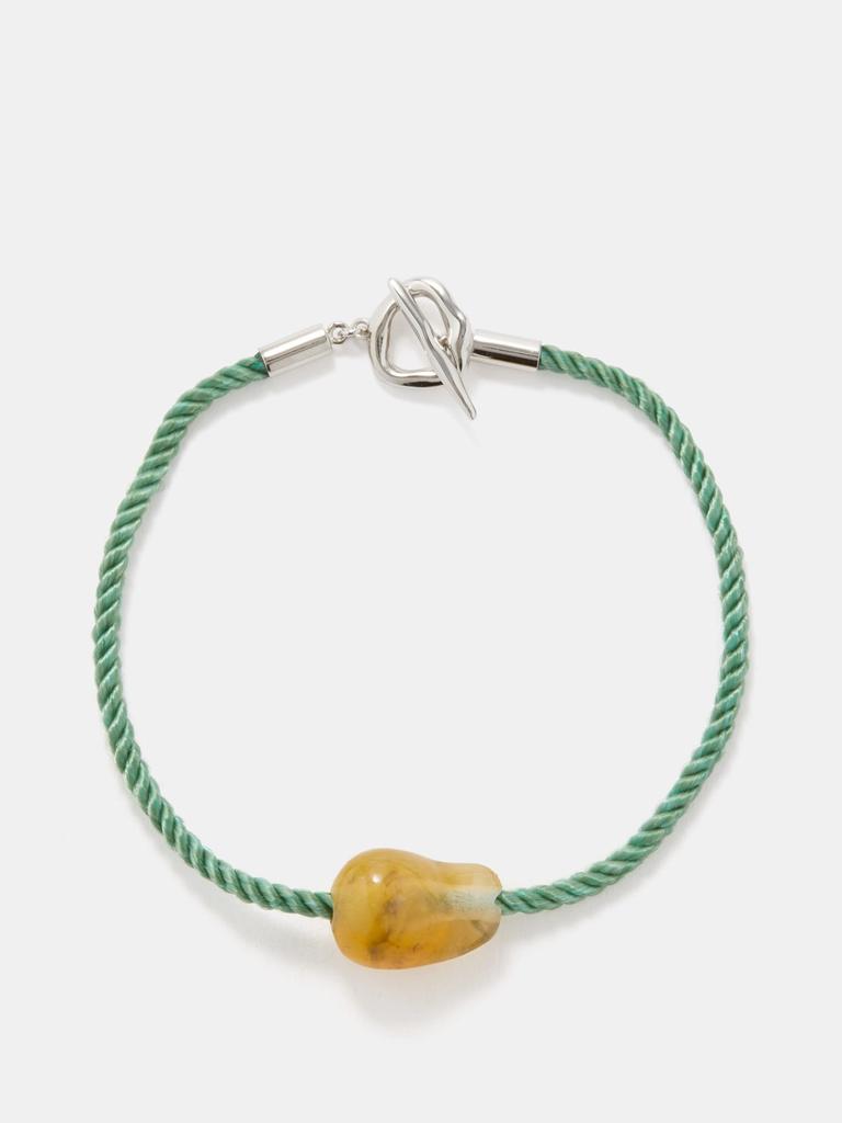 Resin-bead & recycled sterling-silver bracelet商品第1张图片规格展示