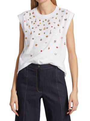 商品Cinq à Sept|Bella Charm Sleeveless T-Shirt,价格¥1080,第1张图片