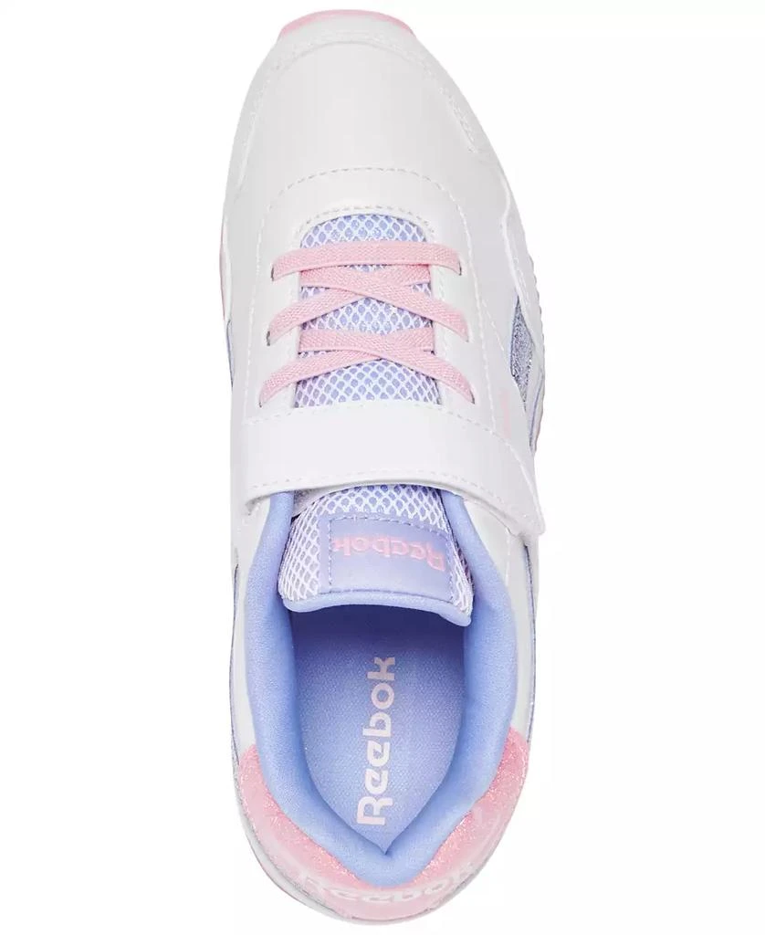 商品Reebok|Little Girls Royal Classic Leather Jog 3.0 Fastening Strap Casual Sneakers from Finish Line,价格¥337,第5张图片详细描述