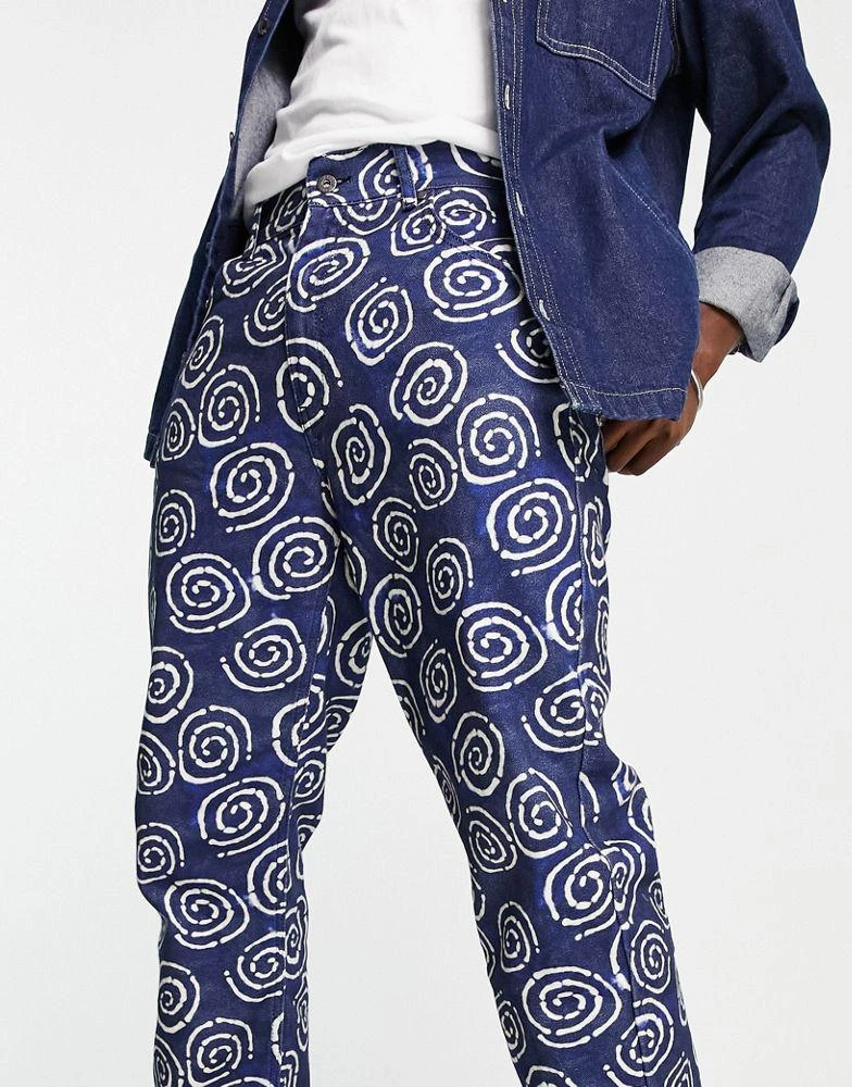 商品The Ragged Priest|The Ragged Priest freddy printed jeans in blue,价格¥311,第4张图片详细描述