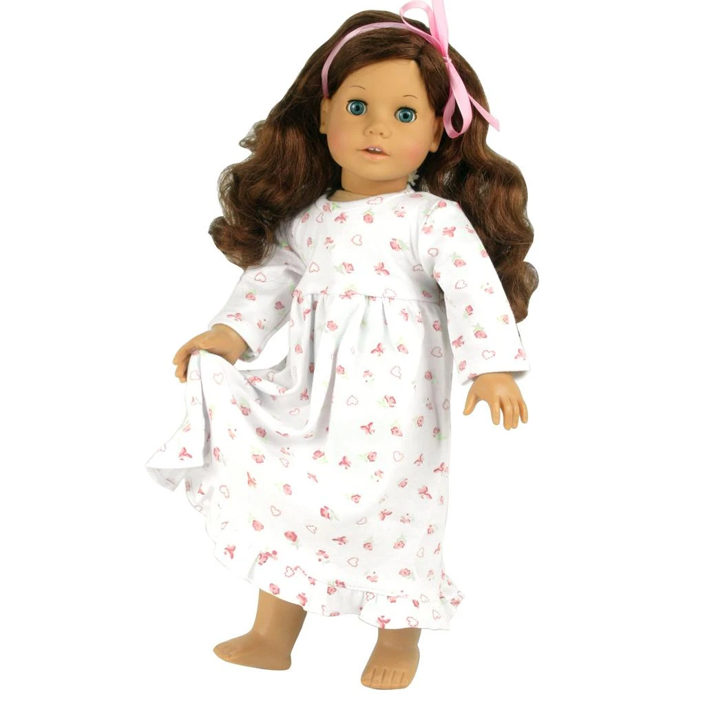 商品Teamson|Sophia’s Floral Print Nightgown for 18'' Dolls, White,价格¥167,第1张图片