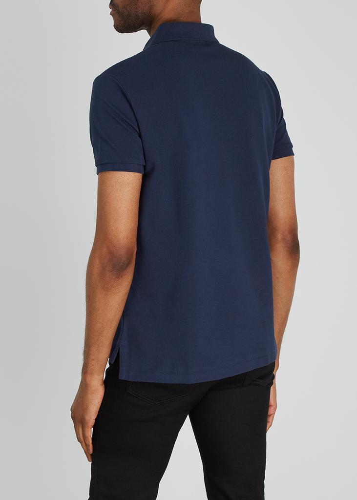 商品Ralph Lauren|Navy custom slim piqué cotton polo shirt,价格¥884,第5张图片详细描述