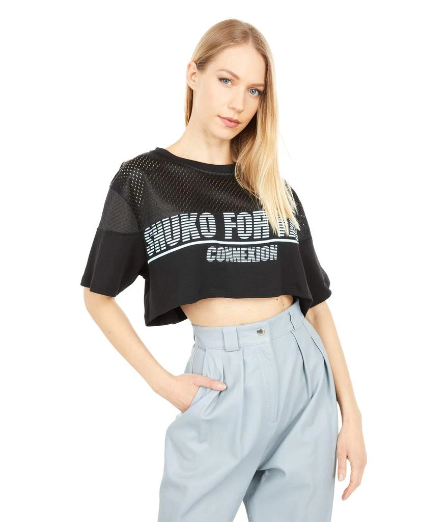 商品Faith Connexion|Shuko Cropped Oversized Tee,价格¥533,第1张图片