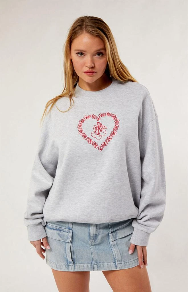 商品PacSun|Luv & Cherries Crew Neck Sweatshirt,价格¥348,第1张图片详细描述