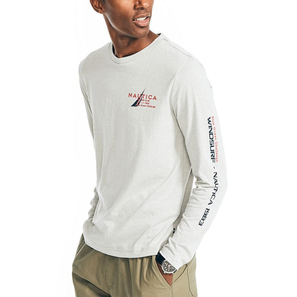商品Nautica|Men's Classic-Fit Long-Sleeve Logo Graphic T-shirt,价格¥176,第1张图片