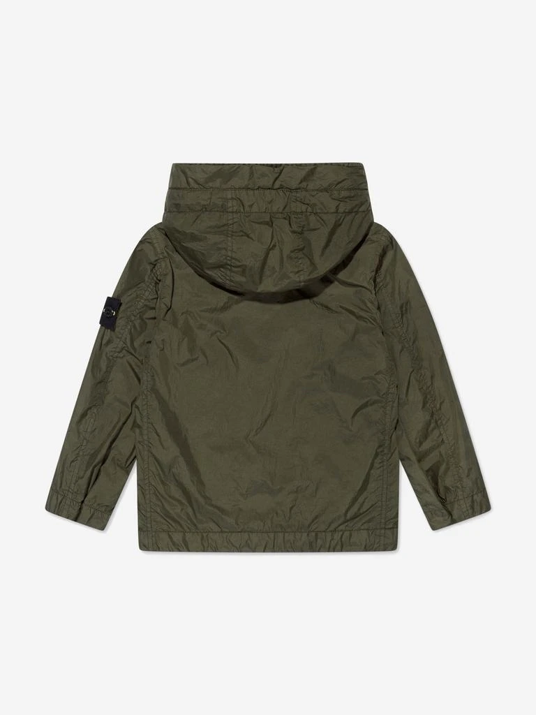 Stone Island Blue, Cream, Black, Green Boys Showerproof Hooded Zip Up Jacket 商品