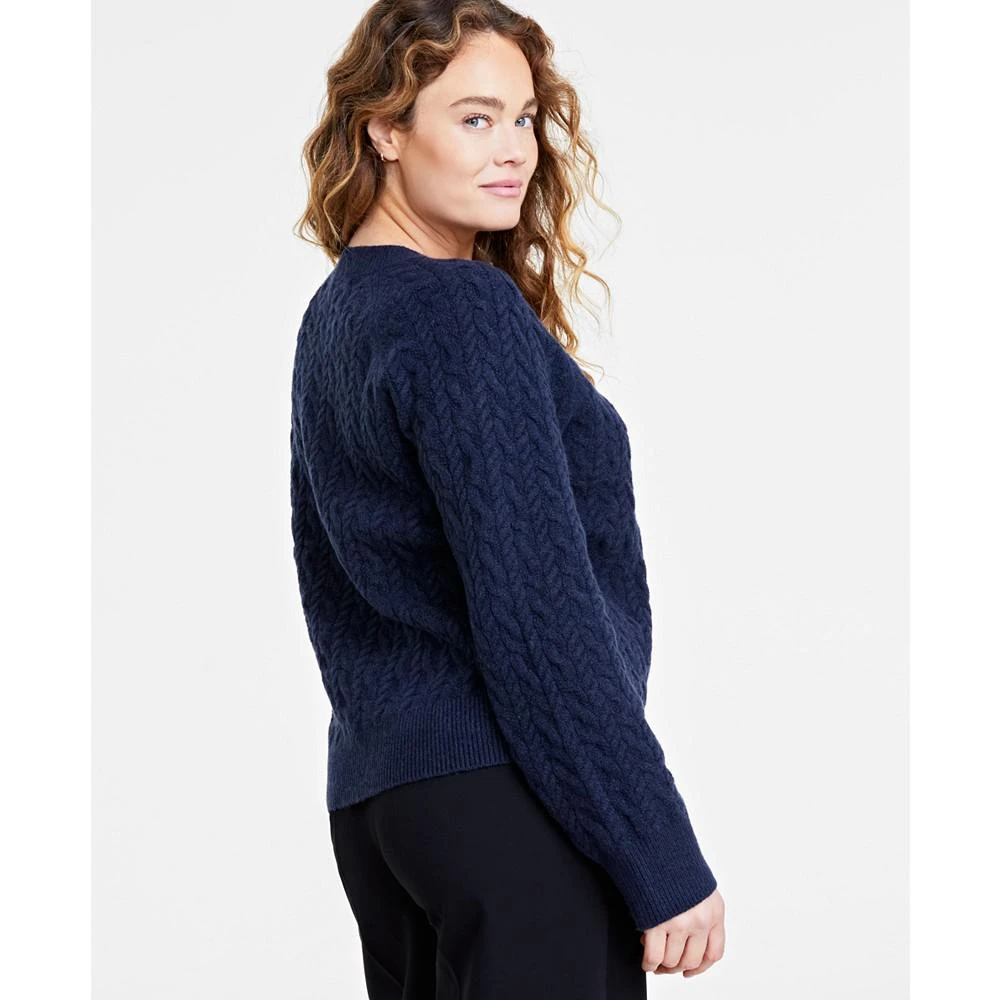 商品On 34th|Women's Perfect Cable-Knit Crewneck Sweater, Created for Macy's,价格¥178,第2张图片详细描述