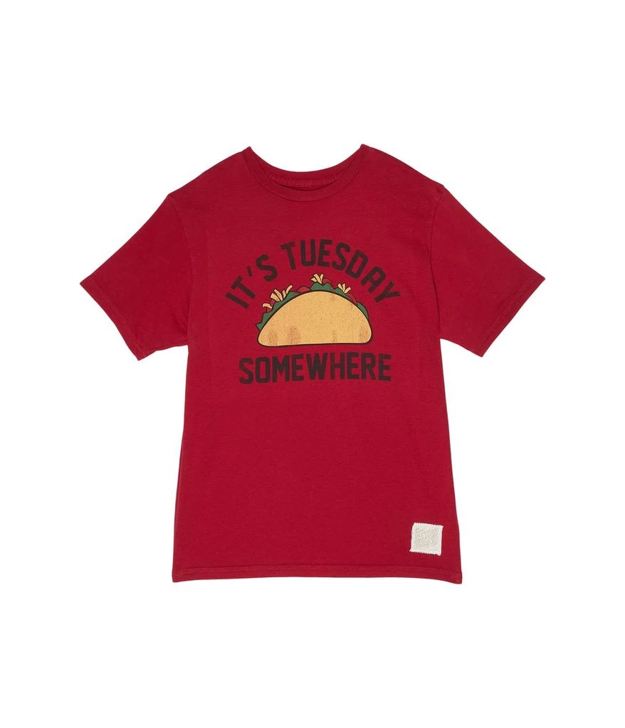 商品The Original Retro Brand|It's Taco Tuesday Somewhere Cotton Crew Neck Tee (Big Kids),价格¥114,第1张图片
