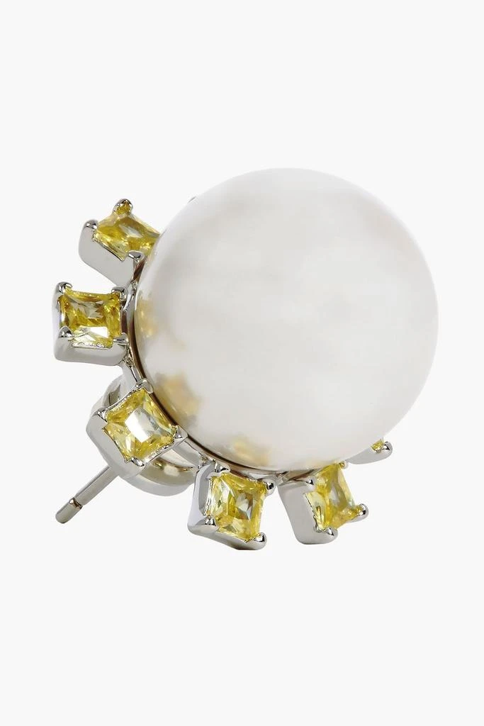 商品shrimps|Silver-tone, faux pearl and crystal earrings,价格¥488,第5张图片详细描述