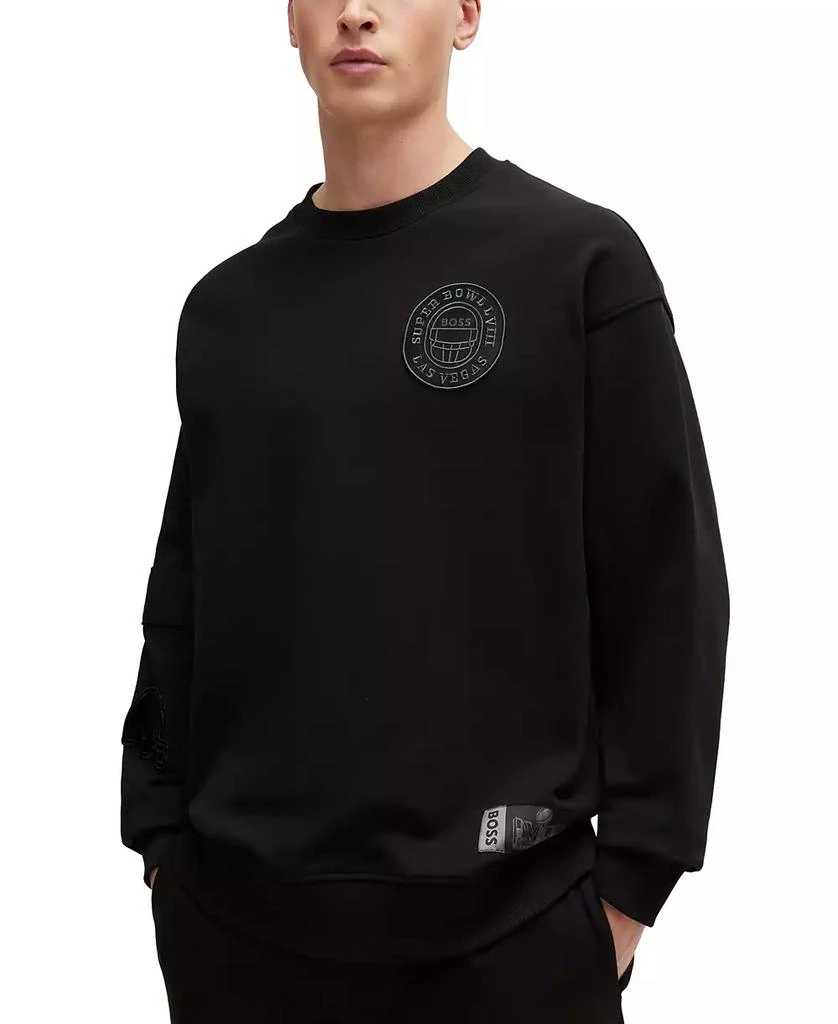 商品Hugo Boss|BOSS Men's BOSS x NFL Patch Sweatshirt,价格¥1017,第1张图片