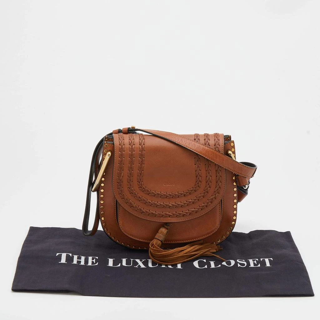 Chloe Brown Leather Small Braided Hudson Shoulder Bag 商品