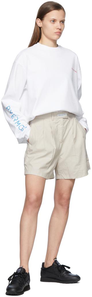 Beige Polyester & Cotton Shorts商品第4张图片规格展示