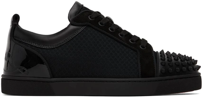 商品Christian Louboutin|Black Louis Junior Spikes Sneakers,价格¥7771,第1张图片