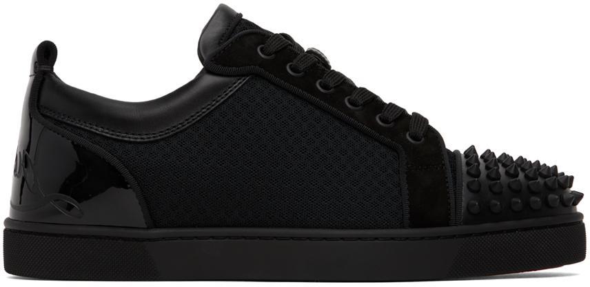 商品Christian Louboutin|Black Louis Junior Spikes Sneakers,价格¥5010,第1张图片