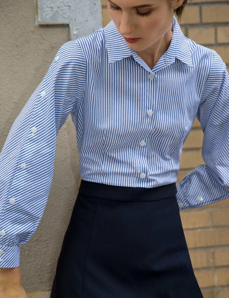 商品Pixie Market|Andy Striped Button Sleeve Dress,价格¥673,第5张图片详细描述