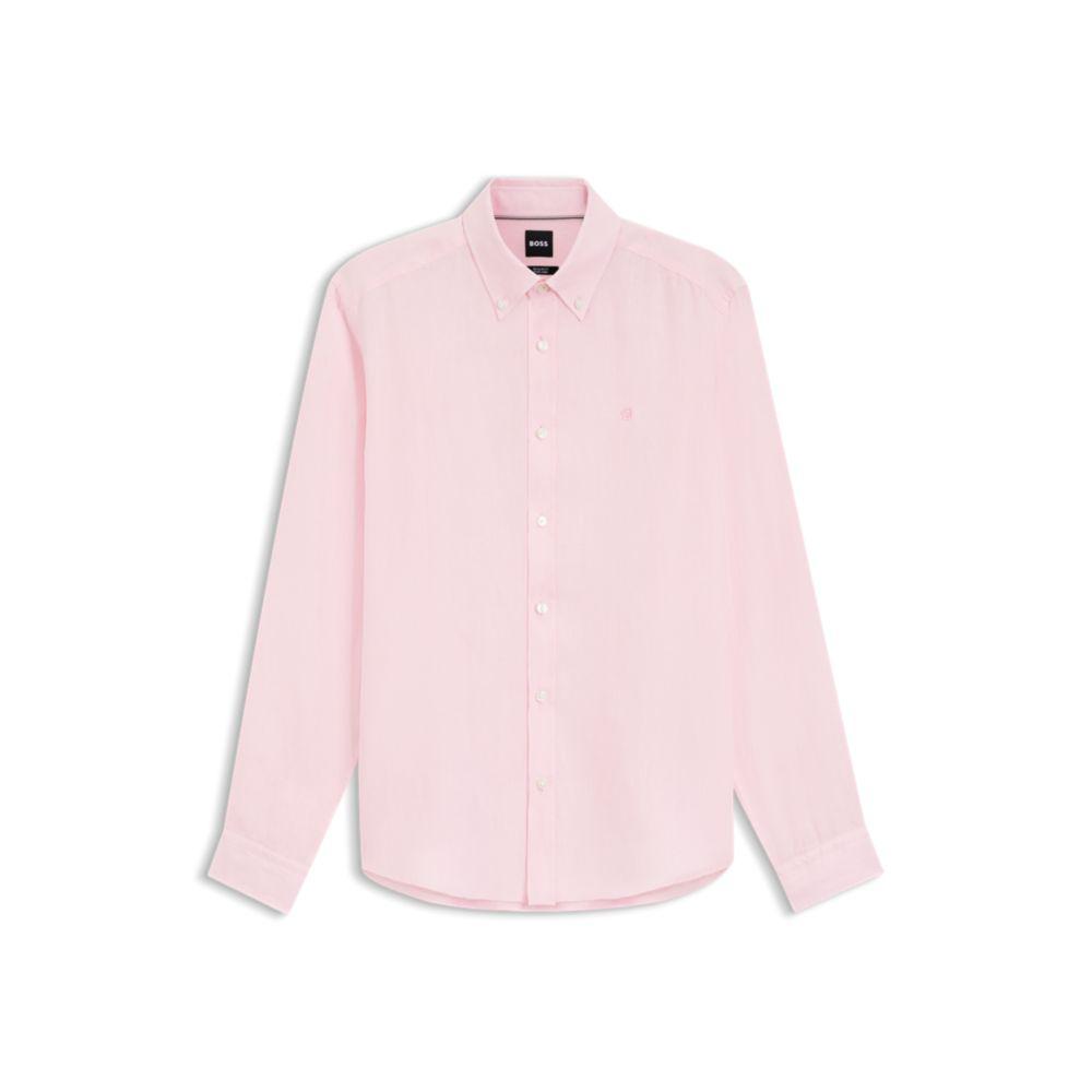 Slim-fit shirt in a structured cotton blend image 2