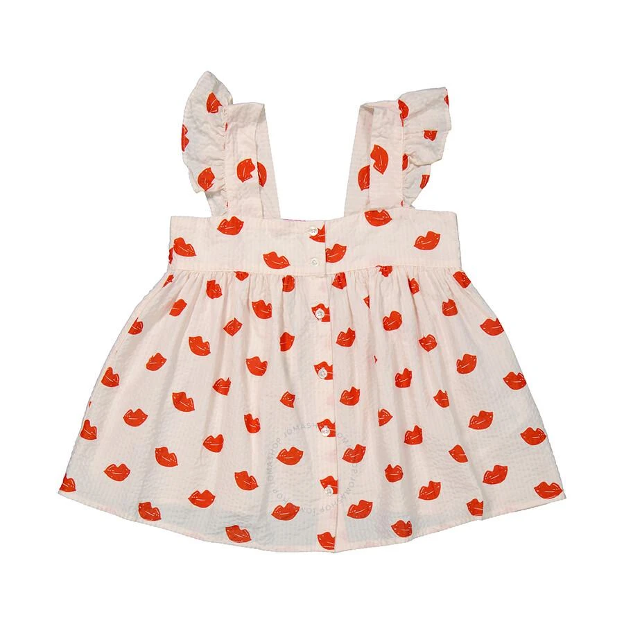 商品Bonton|Girls Bisous Lips Print Cotton Blouse,价格¥149,第1张图片