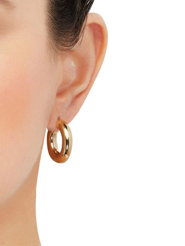 商品Saks Fifth Avenue|14K Yellow Gold Tube Hoop Earrings,价格¥4883,第2张图片详细描述