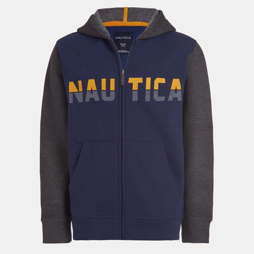 商品Nautica|Nautica Toddler Boys' Colorblock Logo Full-Zip Hoodie (2T-4T),价格¥117,第2张图片详细描述