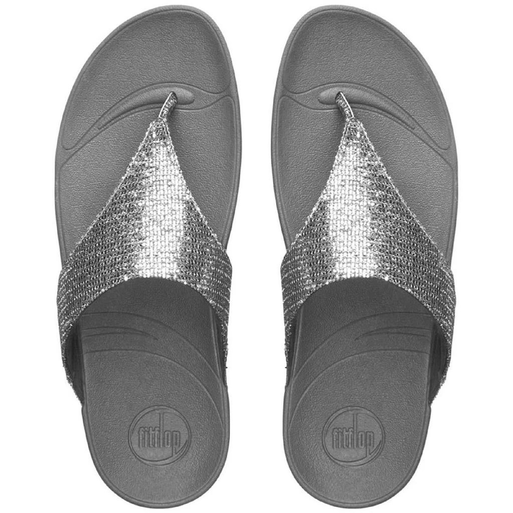 商品FitFlop|Fitflop Womens Lulu Superglitz Slip On Toe-Post Wedge Sandals,价格¥357,第1张图片