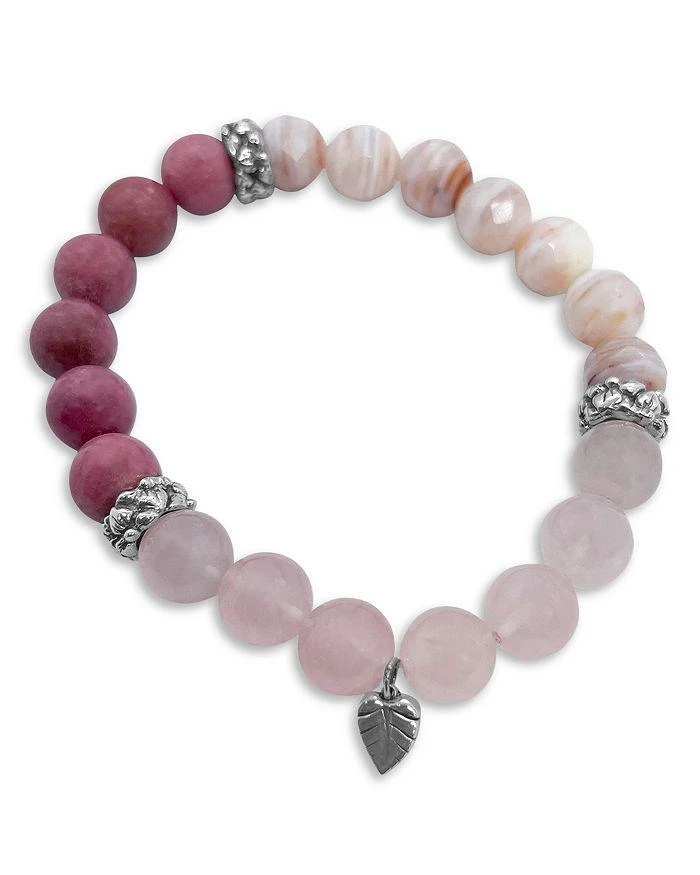 商品Stephen Dweck|Sterling Silver Terraquatic Multi Gemstone Pink Hued Statement Slip On Bracelet,价格¥3700,第1张图片