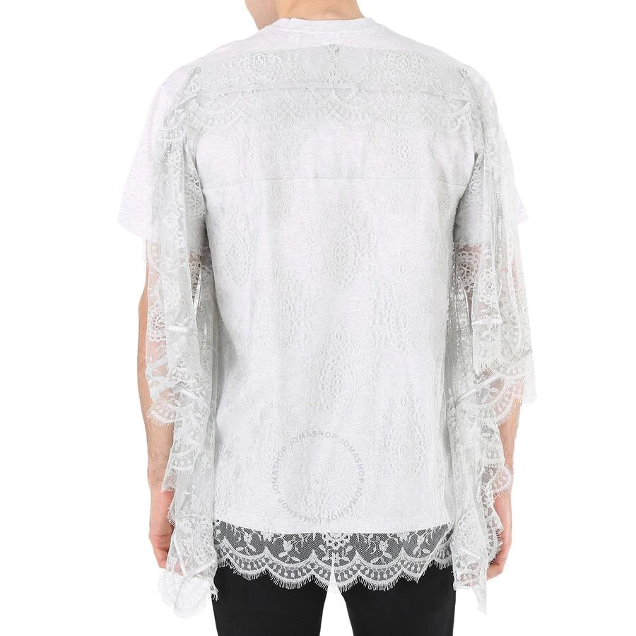 商品Burberry|Men's Chantilly Lace Cape Detail Cotton Oversized T-shirt,价格¥680,第3张图片详细描述