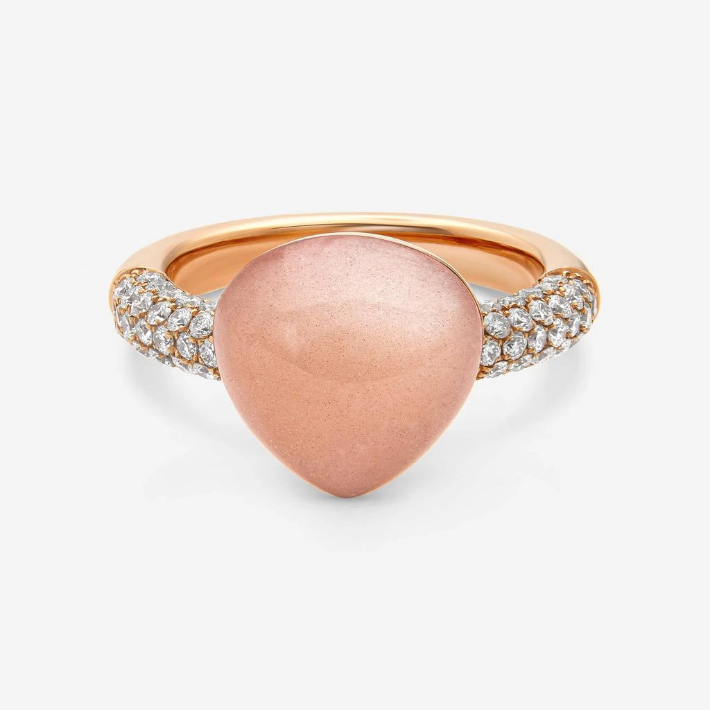 商品Bucherer|Bucherer 18K Rose Gold, Moonstone and Diamond Band Ring,价格¥10600,第1张图片