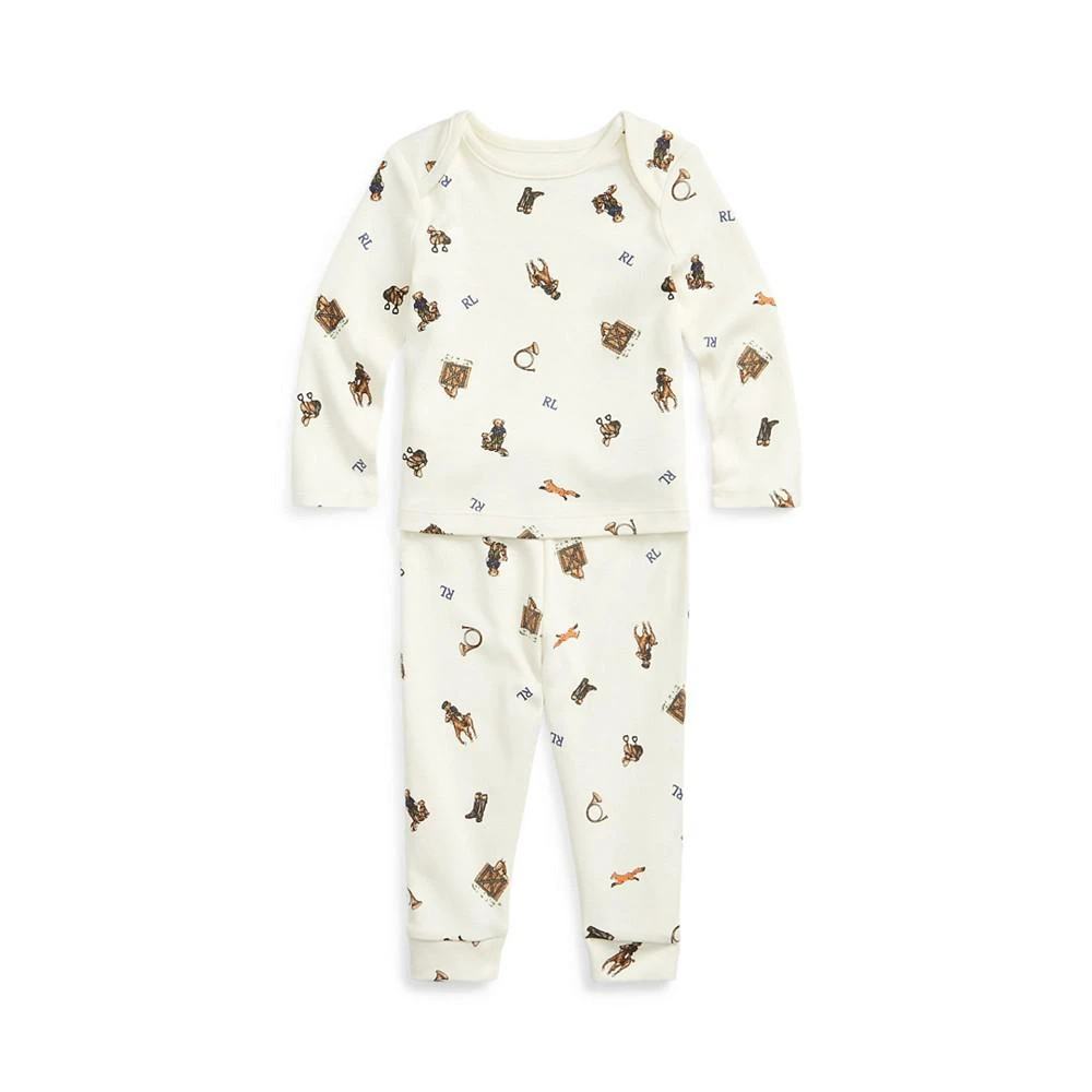 商品Ralph Lauren|Baby Boys Polo Bear Interlock Top and Pants, 2 Piece Set,价格¥202,第1张图片