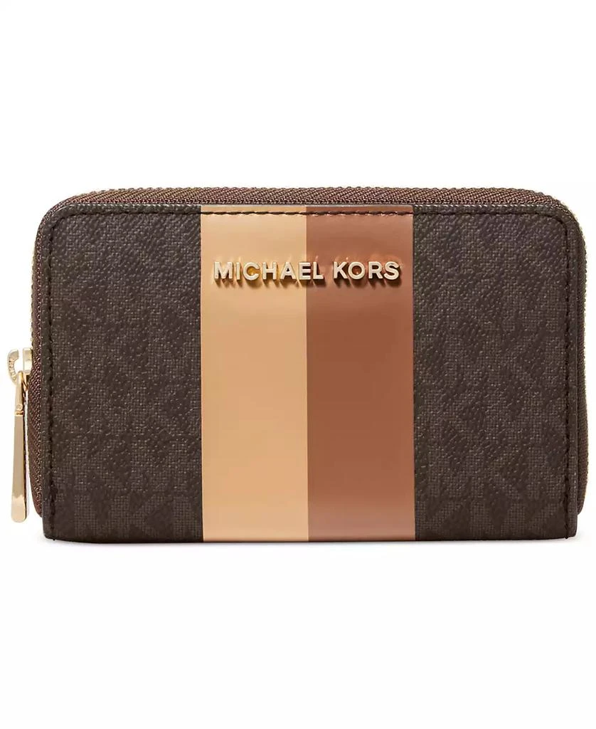 商品Michael Kors|Logo Jet Set Small Zip Around Card Case,价格¥584,第1张图片